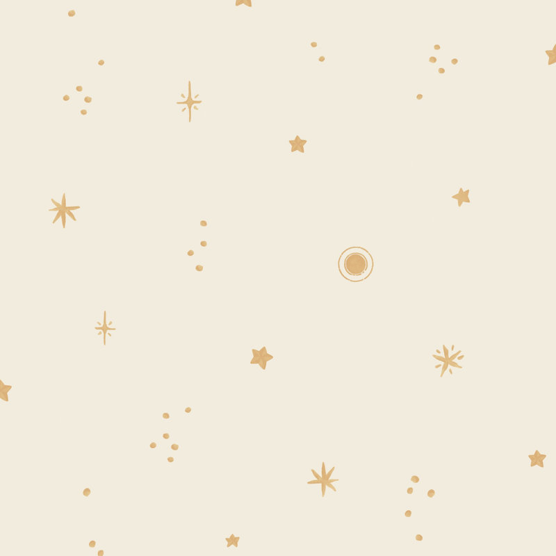 Little Dreamers Collection Stylish Stars Wallpaper Roll, Beige