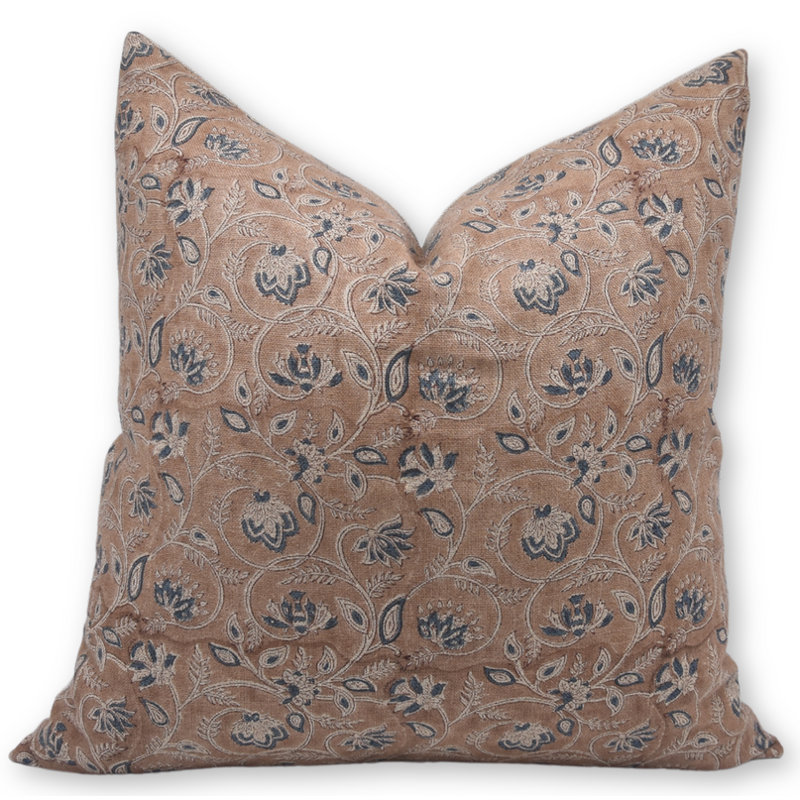Housse de coussin décorative faite à la main pour salon Fab Fabine Saraswati - 16 x 16 po, 16 po x 16 po