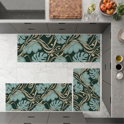 Tapis de cuisine lavables antidérapants Tropical Leaf