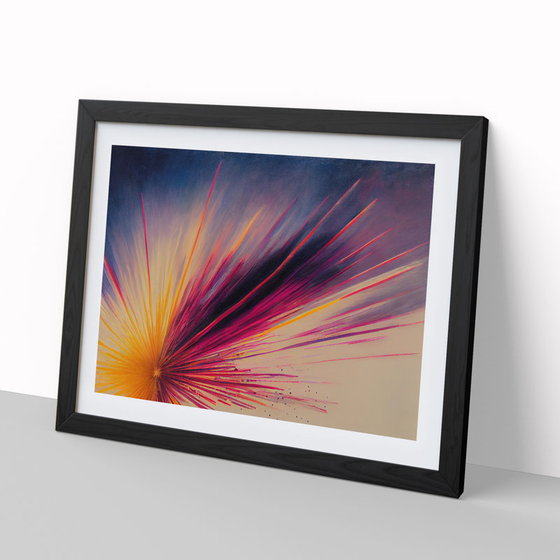 Astonishing Fireworks - Single Picture Frame Print, Black Framed, 34cm H x 46cm W x 2cm D