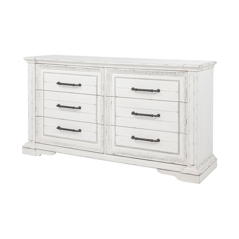 Commode traditionnelle l 74,15 po, blanc rétro