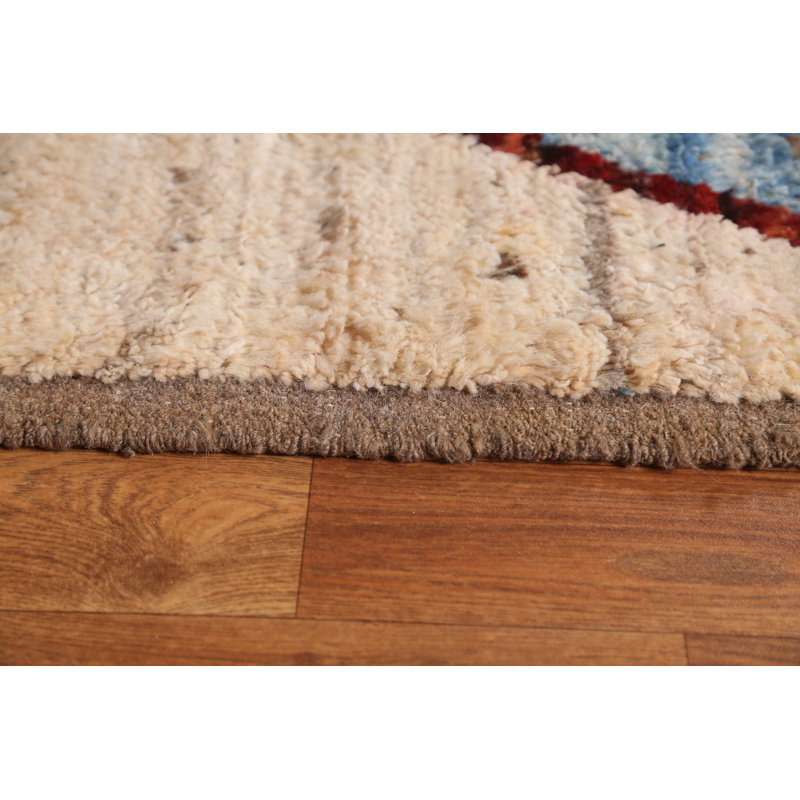 Tapis géométrique marocain noué à la main 9 x 12