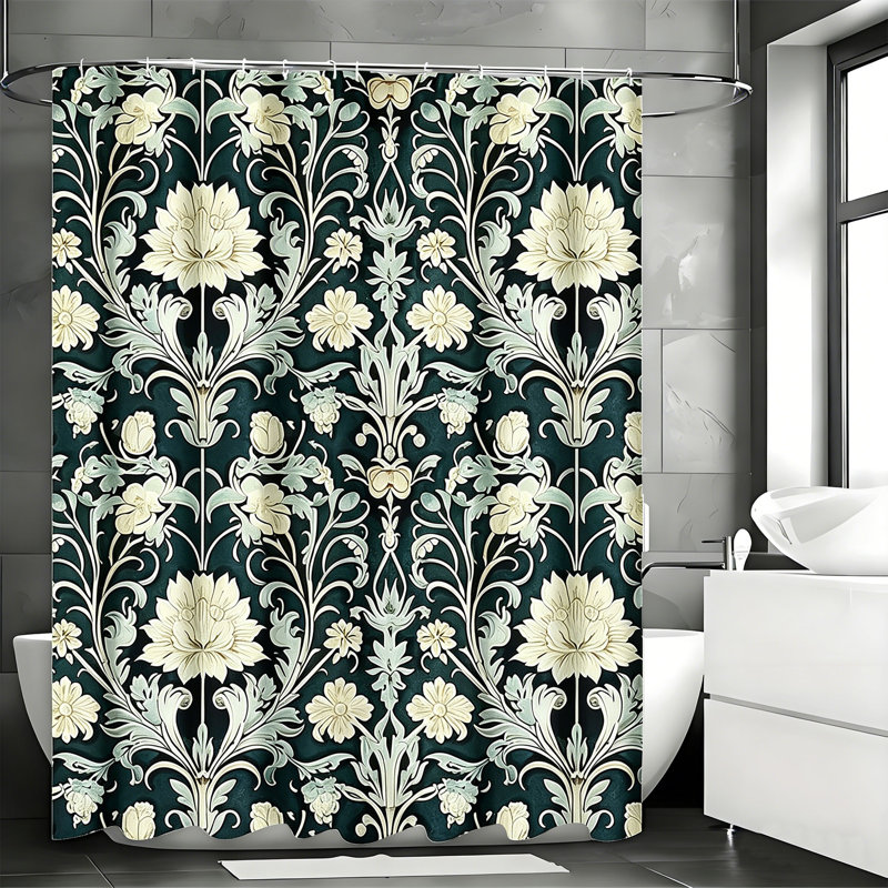 Shower Curtains with Hooks Included