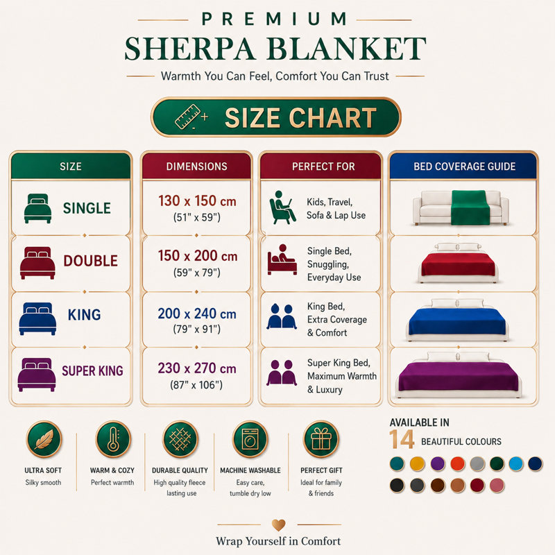 Haffa Reversible Sherpa Fleece Throw Blanket - Ultra-Soft, Warm & Cozy Comfort for All Seasons, Teal, 150cm x 130cm
