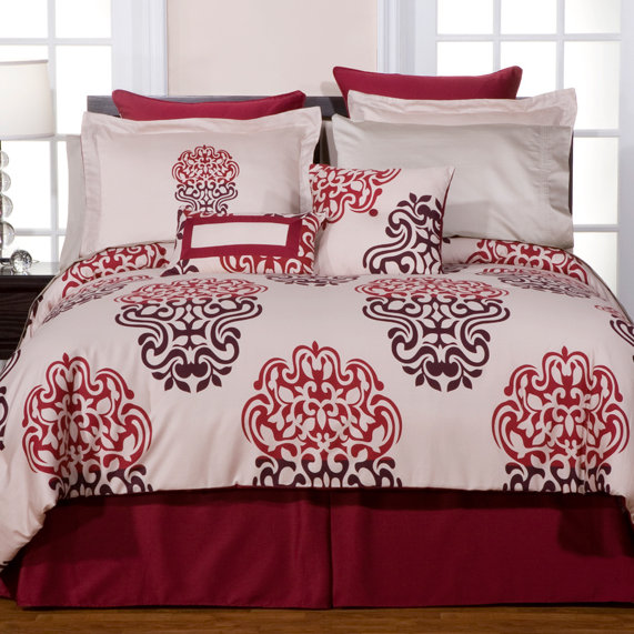 Traditional Cotton Damask Duvet Cover, Twin / Twin Extra Long