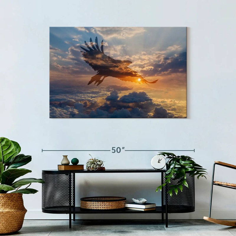 Brampt Eagle Sunrise Silhouette, 30" H x 45" W