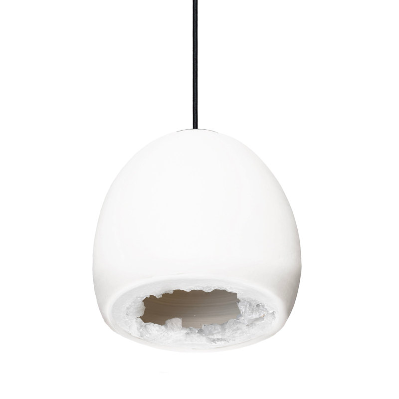 Geode 1 - Light Pendant, No, White/Black, White