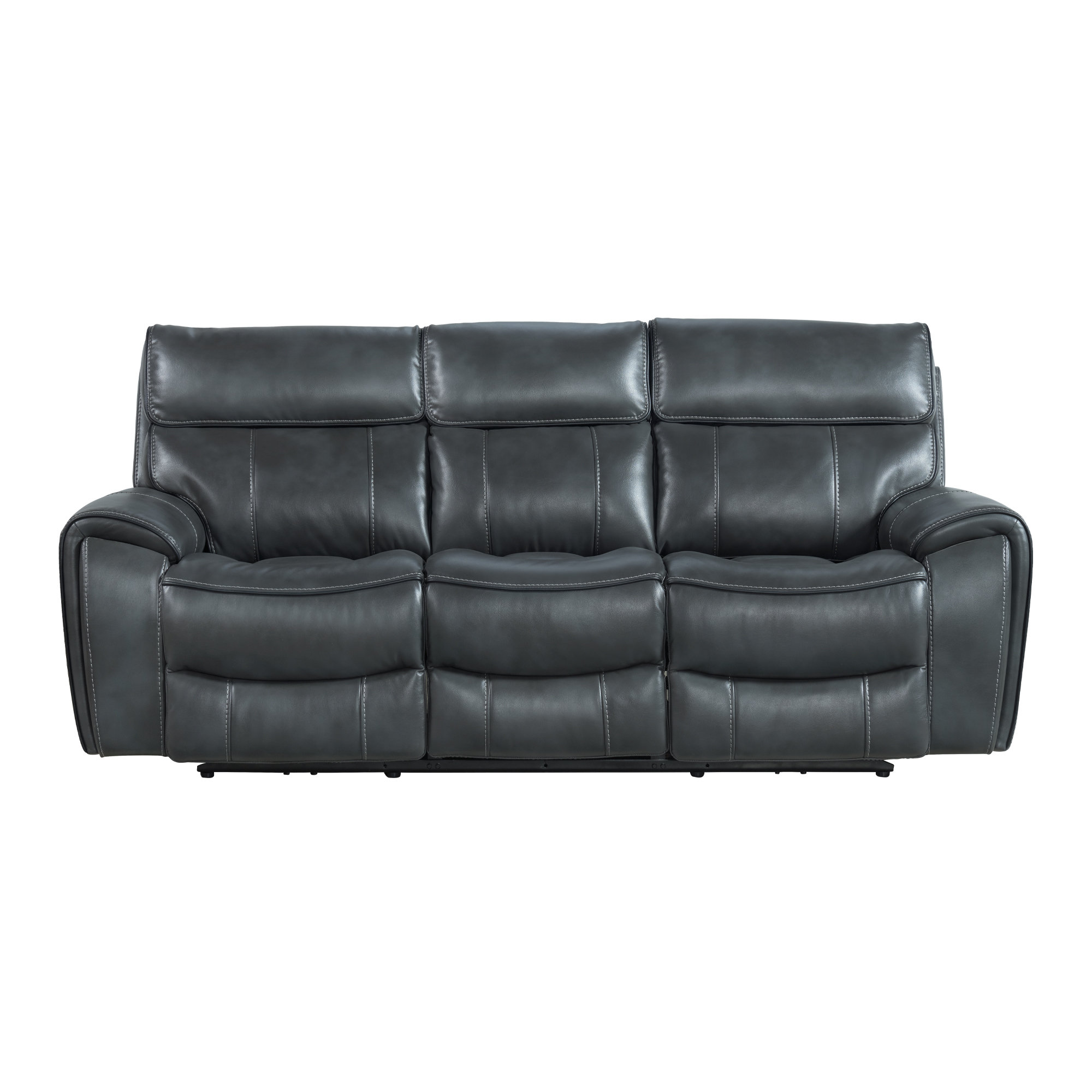 Herriman 81.5 W Padded Arm Microfiber Push Button Power Reclining Sofa