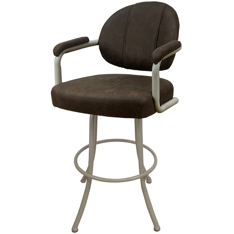 Comptoir pivotant, tabouret de bar et très grand Raddi, Beige, Tabouret de comptoir (siège d'une hauteur de 26 p
