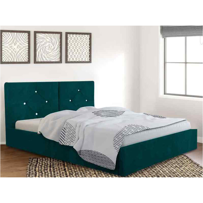 Upholstered Bed, Single (3'), Green
