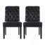 Ensemble de 2 chaises touffetées à roulettes-1149321965