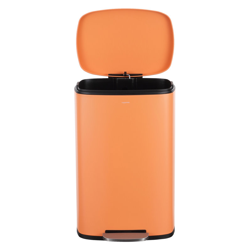 Steel Step On Kitchen Trash Can - 13.2 Gallons, Carrot Cake