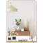  Decorative Mirror with Wood Shelf, Industrial Wall Mirror, Black-564041878