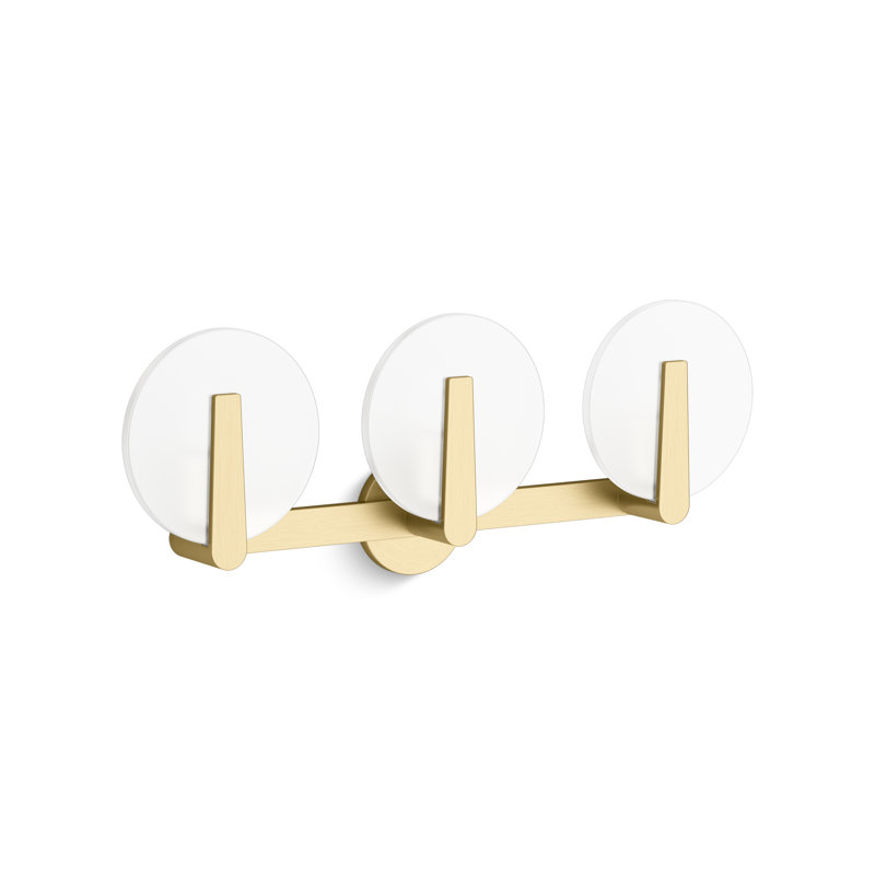 Hint Three-Light Sconce, Brushed Brass