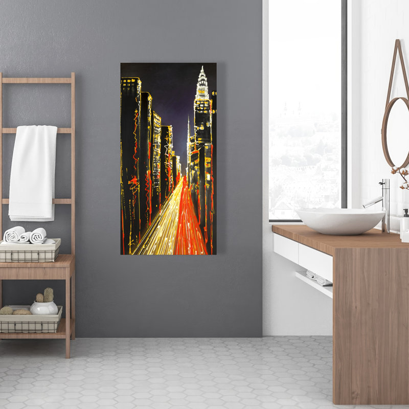Ville animée - art mural sur toile pour la décoration moderne