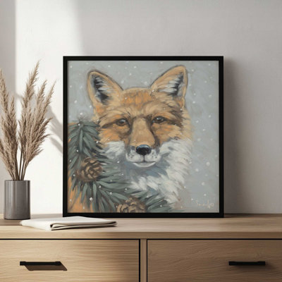 «Woodland Christmas Fox» par Sara G. Designs, reproduction d'art