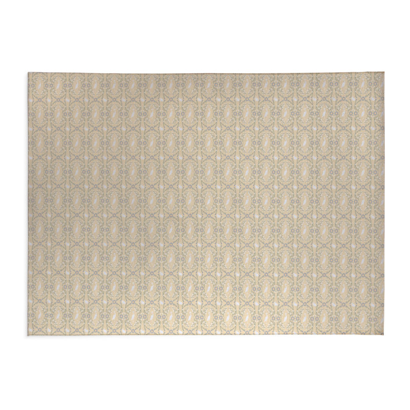 Storks & Bunnies Kids Play Mat, Rectangle 3' x 5', Yellow
