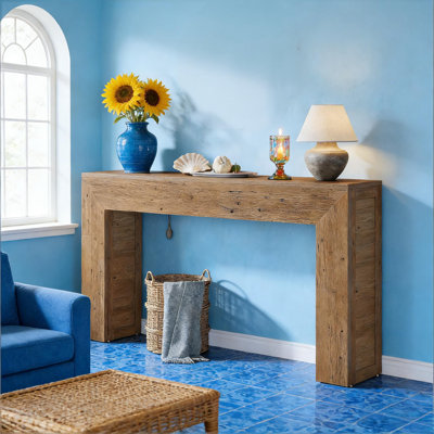 Console en bois avec base robuste