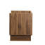 Table de chevet moderne de style Mid-Century brun avec station de charge, lumières à DEL avec sélection de couleur, 2 tiroirs pour l'organisation de la chambre à coucher, assemblage rapide dans la conception, divers et motif-121069606