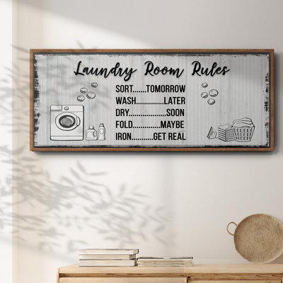 Laundry Room Rules- Framed Canvas