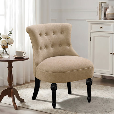 Chaise d'appoint rembourrée à oreilles