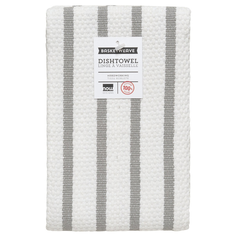 Serviette de thé basketweave, Gris londonien