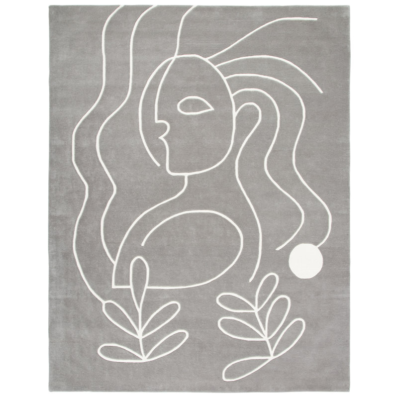 Tapis en laine touffeté à la main Clermonte, Rectangle 3 pi x 5 pi