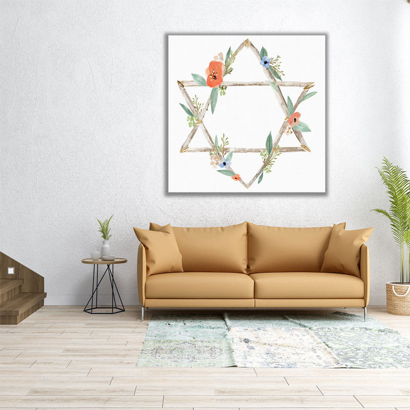 Adorned Star I - reproduction d'art sur toile, H 16 po x l 16 po