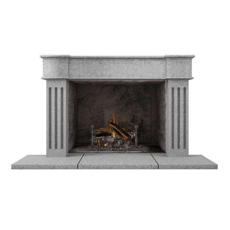 Great Hayk Fireplace Surround, Old World Gray
