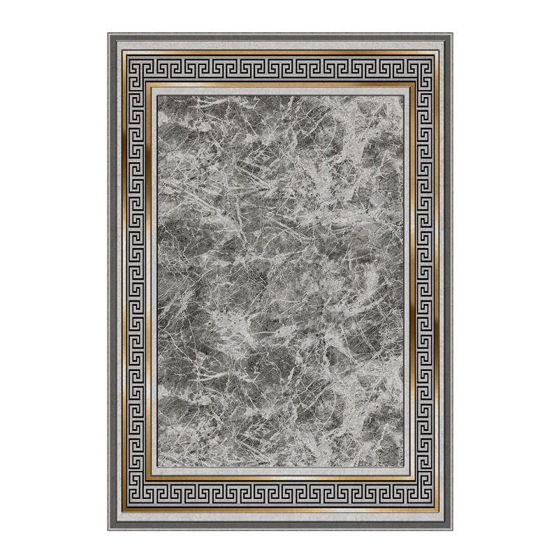 High-Quality Woven Carpet, 5.2 x 7.5 Feet, 100% Polyester, 740 g/m² | Non-Slip Felt Dot Underside, 0.16 in Pile Height | Machine Washable (30°C), Easy to Clean | Stylish Digital Print, Perfect for Living Room & Bedroom