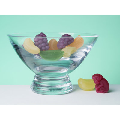 Verre - Pieds - Bol - Pour le dessert - Crème glacée - Trempettes - Snack - Bonbons - Noix - Fruits - Avec base dorée - Diamètre de 5 po - Fabriqué en Europe - par Barski