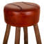 Barasinga Upholstered and Faux Leather Bar Stool with Solid Wood Frame