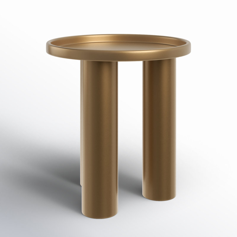 Sofia End Table, Industrial Brass
