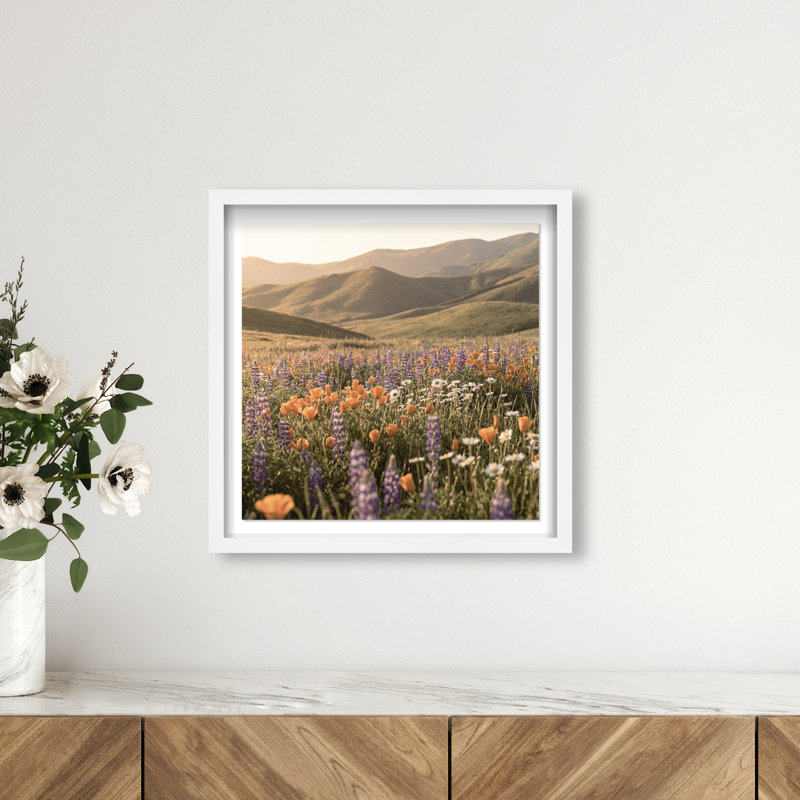Lavender Hill Print by Oliver Gal, 17.5" H x 17.5" W, White Shadowbox