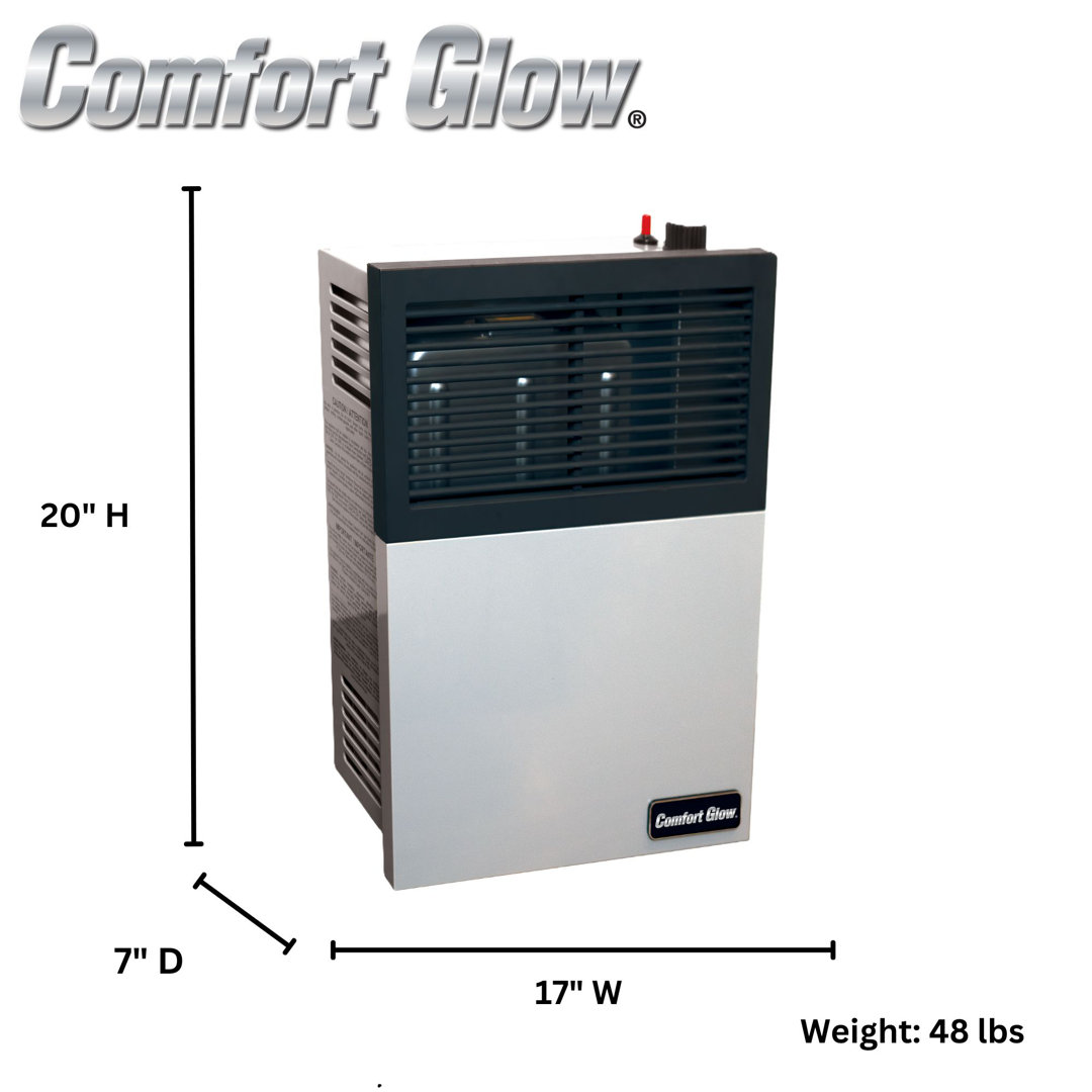 Comfort Glow Direct Vent Natural Gas Heater, 11,000 BTU, Wall Mount, 375 Sq Ft - DVN11 Comfort Glow