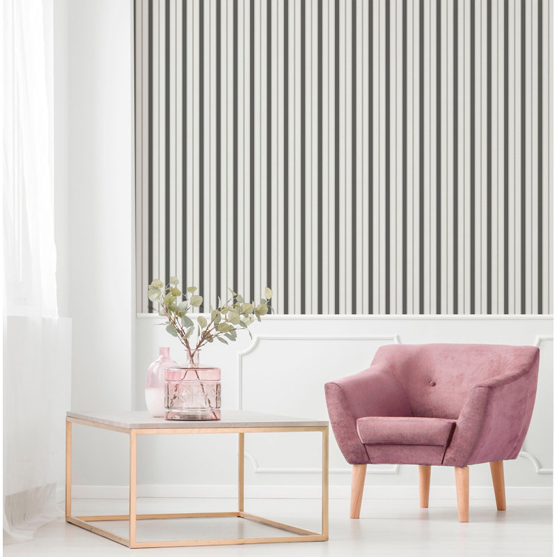 Essential Stripes Royal Stripe Wallpaper, Black