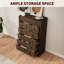 Grande commode en bois cannelée avec 5 tiroirs, armoire de rangement moderne de 31,5 po-328509173