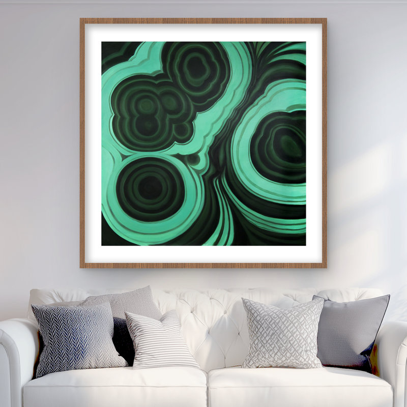 Pierre Malachite, H 36 po x l 36 po, Brun