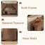 Console 55 po avec rangement à 3 niveaux, canapé d'entrée en bois pour couloir, salon, chêne brun