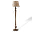 Beige + tissus brun noisette + lampes sur pied de forme libre en bois massif