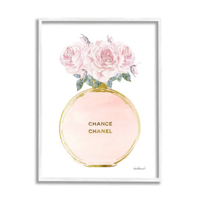 " Round Perfume Bottle With Roses " by Amanda Greenwood