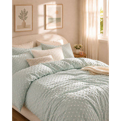Ensemble de housse de couette brodée à pois Swift Home