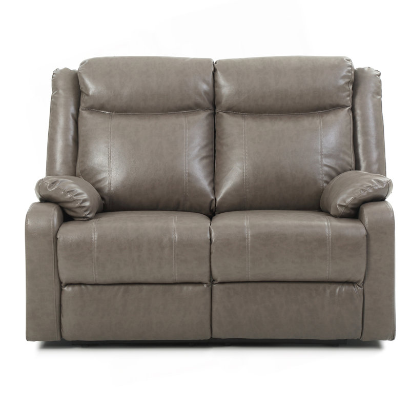 Causeuse contemporaine rembourrée grise, Gris