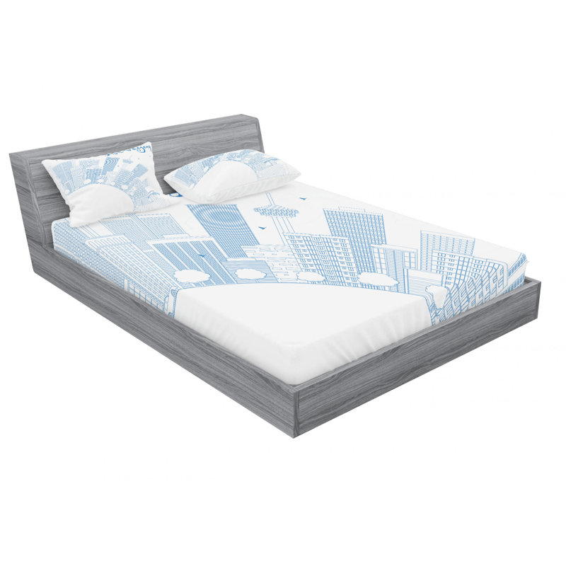 Microfiber Sheet Set, Queen Sheet Set with Fitted Sheet