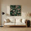 Abstract Florals 83 Green Metal Wall Art-333645890