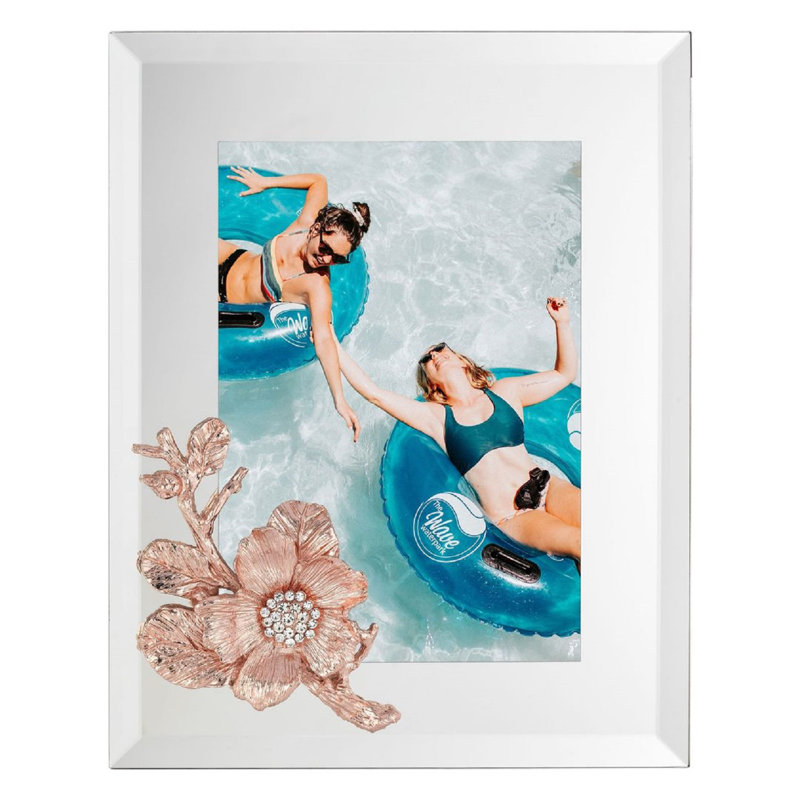 Botanica Glass Picture Frame, 5" x 7", Rose Gold