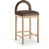 Brown Velvet Seat/Natural Frame