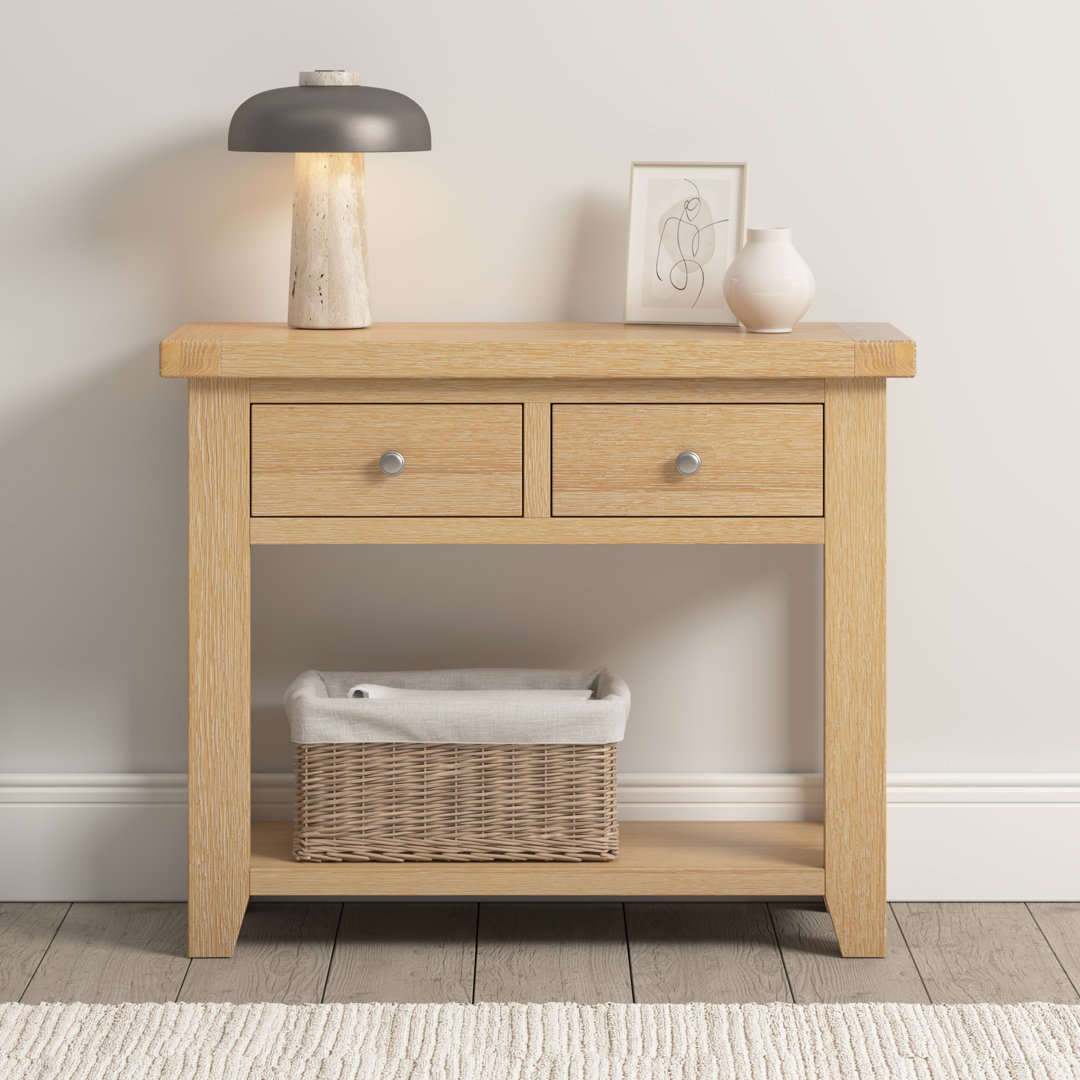 Windsor 85cm Solid Wood Top Console Table
