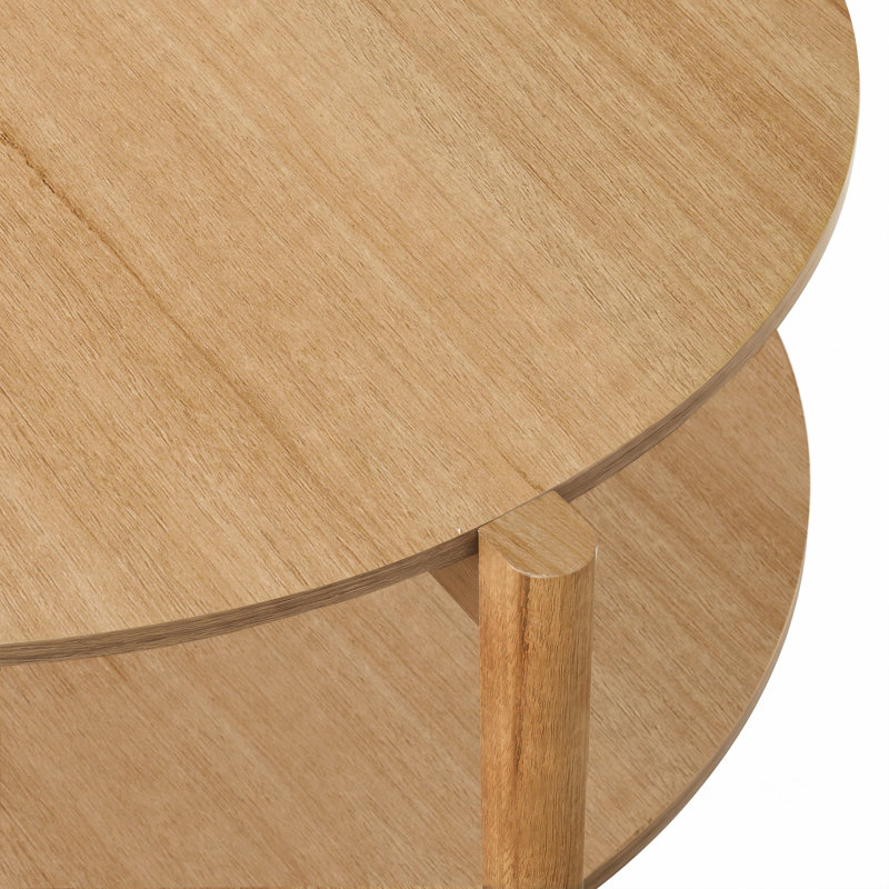 Table basse avec rangement Calarco, Plateau brun / base brune