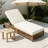 Outdoor Rattan Chaise Lounge Chair With 5-Level Adjustable Backrest, Cushion & Universal Wheels, Weather-Resistant Recliner For Poolside, Patio & Garden-273742489